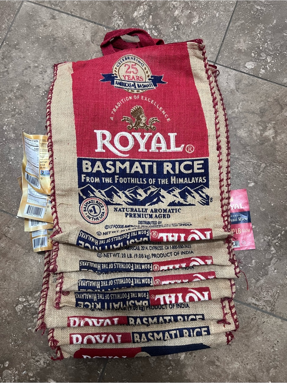 Basmati Rice Storage 7 Bags - Red